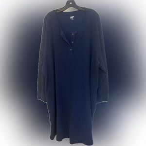 Lands' End Women’s Navy Thermal Night Shirt